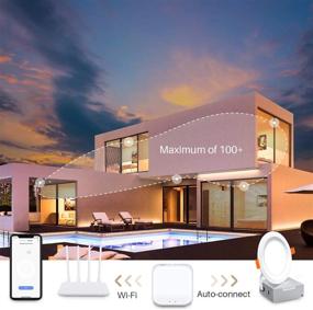 img 1 attached to 💡 Ultra-Thin 4 Inch Smart LED Recessed Lighting 4-Pack – WiFi Dimmable RGB Ceiling Light, 10W