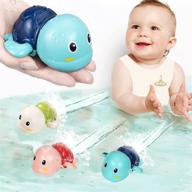 🐢 sephix go, go! cute swimming turtle bath toys for toddlers & kids - 3 piece set logo