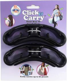 img 4 attached to 🛍️ Convenient Click & Carry Grocery Bag Carrier: Soft Cushion Grip for Hands-Free Shopping! Ideal for Plastic Bags, Sports Gear & More. Experience Easy Click and Carry!