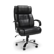 🖤 black ofm avenger series big and tall bonded leather executive office chair логотип