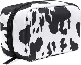 img 4 attached to Cosmetic Personalized Organizer Toiletries Cow Small