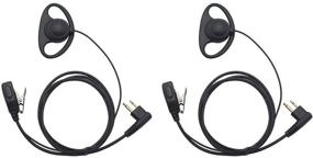 img 4 attached to 🎧 2 Pack Karier D Shape Earpiece Headset PTT for Motorola Two Way Radios - Compatible with CLS1410 CLS1110 CP200 CP185 CP040 CP1200 GP300 GP2000 GP88 GP3188