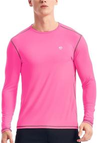 img 4 attached to Zengjo Men's Long Sleeve Athletic Running Base Layer Shirt - Lightweight Undershirt for Optimal Performance