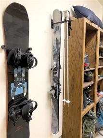img 2 attached to 🎿 StoreYourBoard Ski Wall Storage Rack: Ideal Steel Mount for Home and Garage Skis Storage, Perfect for Couples
