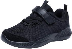 img 4 attached to Zoneyue Strap Tennis Sport Shoes: Buckled Athletic 👟 Running Sneakers for Boys and Girls (Toddler/Little Kid/Big Kid)