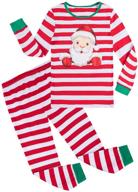 🎅 christmas clothing set for boys and girls - long sleeve santa tops and pants for little kids logo