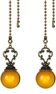 vintage-style amber fan pull: set of 2 crystal ball ceiling fan chain pulls логотип