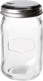 img 1 attached to Clear Glass Canister with Metal Lid - Circleware Yorkshire Mason Sugar Jar: Home Kitchen Glassware Food Preserving Storage Container for Coffee, Tea, Spices, Cereal and Farmhouse Decor (18.25 oz)