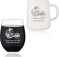 🐴 cantik horse coffee mug & stemless wine glass: the ideal horse gift for women – uniquely practical! логотип