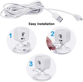 img 1 attached to Blink Mini Аксессуары: Высококачественный удлинитель питания USB длиной 20 футов/6 метров для увеличения удобства.
