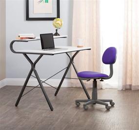 img 2 attached to 🪑 Calico Designs Deluxe Task Chair: Stylish Purple with Gray Base - 18516