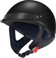 glx unisex-adult m15 fiberglass scooter chopper helmet - dot approved (matte black, x-large) logo