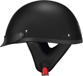 img 1 attached to GLX Unisex-Adult M15 Fiberglass Scooter Chopper Helmet - DOT Approved (Matte Black, X-Large)