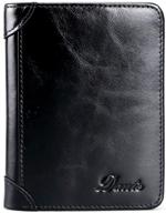 🏻 dante bifold vintage leather wallet for men: style & function combined in this must-have accessory logo