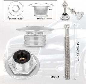 img 3 attached to X AUTOHAUX 4Pcs Car Quick Release Hood Pins Lock Clip Universal Push Button Bonnet Silver Tone