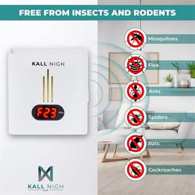 img 3 attached to 🪲 KALL Nigh Ultrasonic Pest Repeller 2021 – Plug in Pest Repeller with Night Light, Electromagnetic Features – Effective Electronic Pest Control for Insects, Rodents, Cockroaches, Wasps & More – Compact, Safe, and Silent