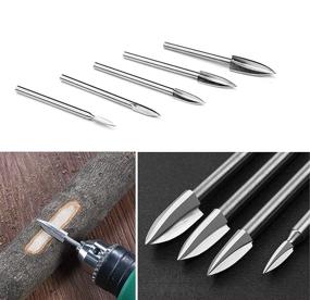 img 1 attached to Wood Carving Tool Set with 5PCS Engraving Drill 🪚 Accessories Bit Rasp for DIY Woodworking with Rotary Tools - Proudsun