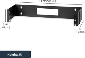 img 3 attached to 🧱 StarTech.com 2U Hinged Wall Mount Patch Panel Bracket - Shallow 6 inch Deep Swing Rack - 19" Patch Panel Mount for Network Equipment- 22lbs (WALLMOUNTH2), Black