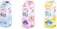 lifedawn set of 3 creative milk cartons: waterproof pu big capacity pencil case – yellow, blue, pink логотип