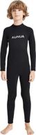 👶 aunua youth 3/2mm neoprene wetsuit for kids - full swimming suit to stay warm logo