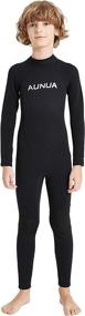 img 4 attached to 👶 Aunua Youth 3/2mm Neoprene Wetsuit for Kids - Full Swimming Suit to Stay Warm