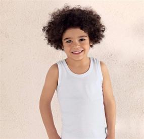 img 2 attached to Brix Boys' White Tanktop Undershirt: Tagless 100% Cotton Super Soft 4-Pack Tees – Ultimate Comfort and Quality