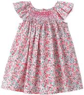 👗 baby girls summer casual dresses - simplee kids toddler floral print sundress for princess-like style logo