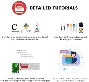 img 2 attached to 🔑 Keywish Ultimate Starter Kit для Raspberry Pi 4 B 3 B+ 400 - 434 страницы подробных учебников, Python C Java - 223 предмета, 57 проектов - Изучайте электронику и программирование с паяльной доской без пайки.