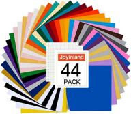 44 листа постоянного самоклеющегося винила joyinland: разноцветные (матовые, глянцевые, металлические) для cricut и silhouette cameo - ремесленный самоклеющийся винил (44 шт. в упаковке) логотип