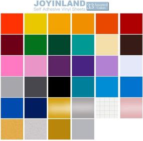img 3 attached to 🎨 44 Sheets of Joyinland Permanent Adhesive Backed Vinyl: Assorted Colors (Matte, Glossy, Metallic) for Cricut and Silhouette Cameo - Craft Adhesive Vinyl (44 Pack)