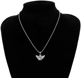 img 1 attached to Y2K Aesthetic Baby Angel Necklace for Women and Girls with Cherub Wings Pendant - Cupid Guardian Necklace