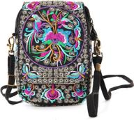 👛 chic vintage small travel crossbody bag: stylish cell phone purse wristlet handbag for women logo