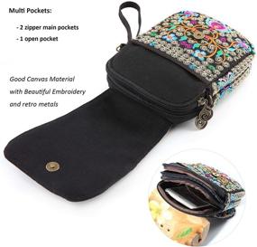 img 1 attached to 👛 Шикарная винтажная маленькая сумка через плечо для путешествий: стильная сумочка на руку для сотового телефона для женщин