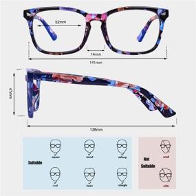 img 2 attached to 👓 Maxjuli Blue Light Blocking Glasses for Women Men - Flower Black | Computer Reading, Gaming, TV, and Phone Glasses