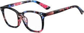 img 3 attached to 👓 Maxjuli Blue Light Blocking Glasses for Women Men - Flower Black | Computer Reading, Gaming, TV, and Phone Glasses