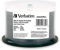 💿 verbatim 25gb bd-r 16x datalifeplus, печатаемый струйной печатью, с радужной поверхностью, hub printable – 50 штук в шпинделе (97339) логотип