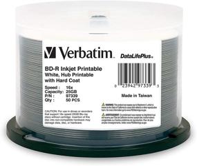 img 4 attached to 💿 Verbatim 25GB BD-R 16X DataLifePlus White Inkjet Printable, Hub Printable - 50pk Spindle (97339)