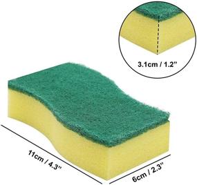 img 3 attached to 🧽 24-Pack Klickpick Home Scrubbing Sponges – Non-Scratch Cleaning Pads – Heavy Duty Dish Sponge with Dual Sides for Kitchen Stain Removal and Plate/Dish Cleaning