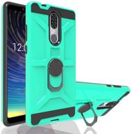 premium case for coolpad legacy, alchemy & 3705a | stylish coolpad legacy phone case | durable coolpad alchemy phone cases | 360 degree rotating ring phone grip mount case for coolpad legacy-cj mint logo