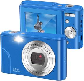 img 3 attached to 📷 IEBRT Digital Camera,1080P Mini Vlogging Video Camera LCD Screen 16X Digital Zoom 36MP Rechargeable Point and Shoot Camera for Compact Portable Kids Teens Gift (2.4 inch Blue)