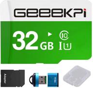 geeekpi 32gb загруженная (noobs) sd-карта для raspberry pi, класс 10 microsd память с читалкой карт для всех моделей raspberry pi - pi 4, 3b+ (plus), 3a+, 3b, 2, zero логотип