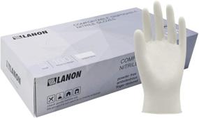 img 4 attached to LANON Disposable Nitrile Textured Fingertips Household Supplies