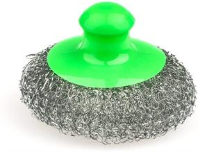 img 2 attached to 6 Pack of OFXDD Large Stainless Steel Sponges with Handle - Metal Sponge Scrubbers for Effective Cleaning