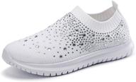 👟 women's athletic rhinestone ballroom sneakers - gospt walking shoes logo