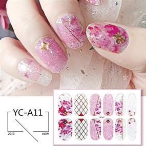 img 1 attached to 💅 Наклейки для ногтей полного покрытия с градиентным эффектом Natural Style - 16 листов самоклеящихся наклеек для ногтевого искусства для женщин и девочек, наклейки для ногтей полного покрытия с 2 шлифовальными файлами - декорация для домашнего маникюра