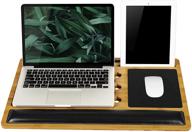 bamboard pro lap desk with wrist rest, mouse pad, and phone holder 👩 - natural bamboo - suitable for 17.3 inch laptops and tablets - style no. 77101 logo