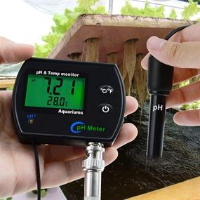 img 3 attached to 🌊 Ultimate Water Quality Tester: 2-in-1 pH & Temperature Meter, BNC pH Electrode, Ideal for Aquariums, Hydroponics, Tanks, Aquaculture & Laboratories