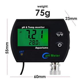 img 1 attached to 🌊 Ultimate Water Quality Tester: 2-in-1 pH & Temperature Meter, BNC pH Electrode, Ideal for Aquariums, Hydroponics, Tanks, Aquaculture & Laboratories