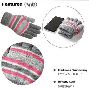 img 1 attached to TRIWONDER Gloves Winter Knitted Beanies Girls' Accessories