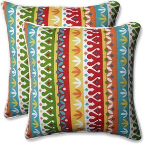 img 4 attached to 🌺 Две подушки для сада Cotrell от Pillow Perfect для использования на открытом/закрытом воздухе, размер 18.5x18.5, многоцветные - улучшенный поисковый оптимизатор (SEO)